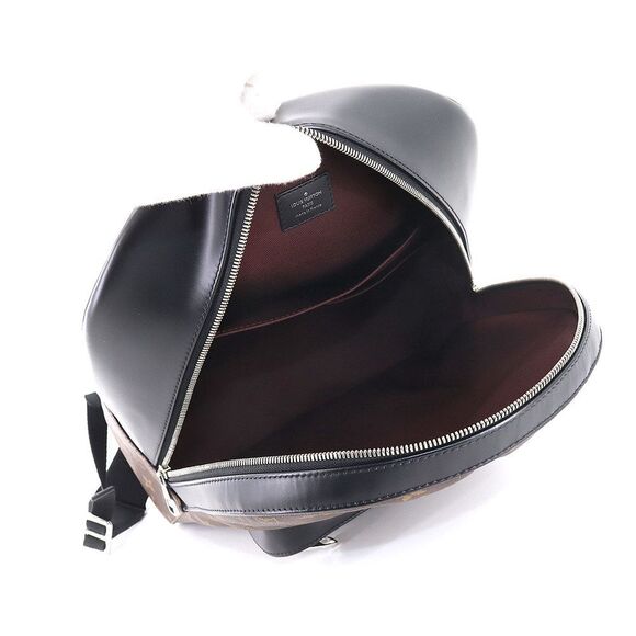 Louis Vuitton Monogram Macassar Josh NV Backpack Rucksack Brown Black - Picture 4 of 9